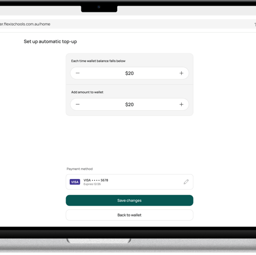 Browser - Automatic top-ups