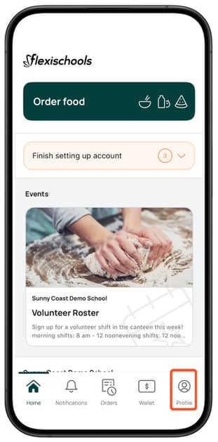 Parent App Screenshots (Profile home