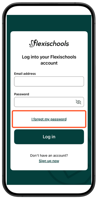 Parent App Screenshots forgot password