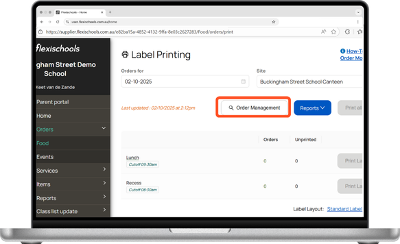 Supplier Portal Screenshots