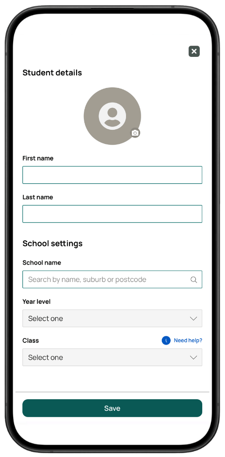 How do I add a student to my account?