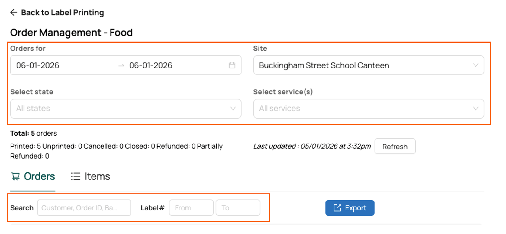 Guide: Print and manage orders using the Supplier Portal