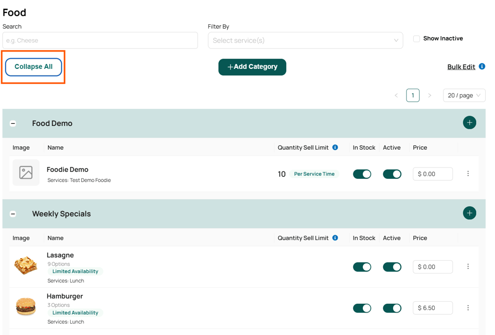 adding and removing menu items when changing orders in... How to make menu changes